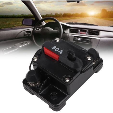 Disjoncteur thermique réarmable 12V 30A/40A/60A pour autoradio - Fusible auto-rétablissement (30A)
