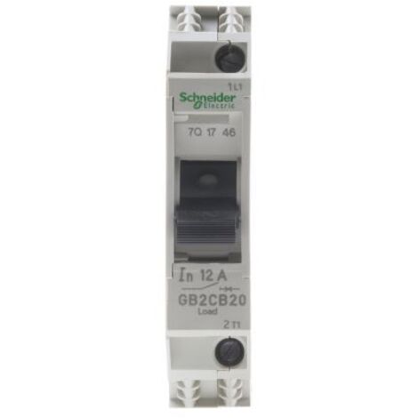 Disjoncteur thermique Schneider Electric GB2 12A 1 277 V ac, 415V c.a. ( Prix pour 1 )