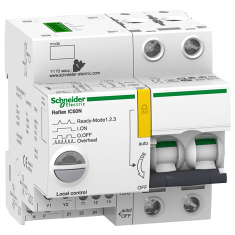 Disjoncteur thermomagnétique REFLEX iC60 25A 2P IP20 20kA Icu