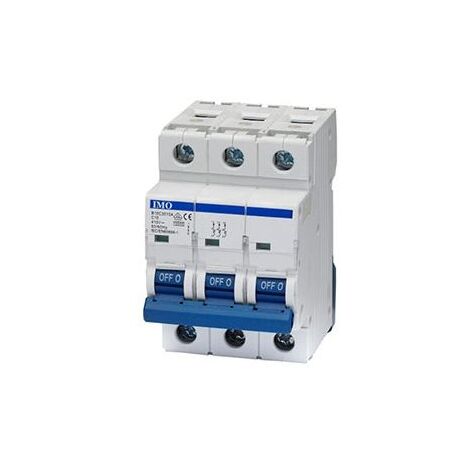 Disjoncteur tripolaire 3P - 2A - pouvoir de coupure 10kA - courbe C - À vis - IMO