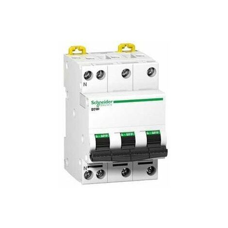 Disjoncteur tripolaire 40A C 10kA – Courbe de déclenchement C – Pour installations intérieures et extérieures – Schneider - Dt40n