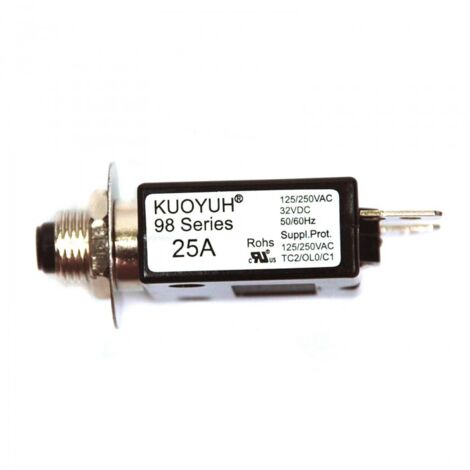Disjoncteur unipolaire 25A – Courbe C – 125/250V AC – Connexion à vis – Pour installations électriques professionnelles