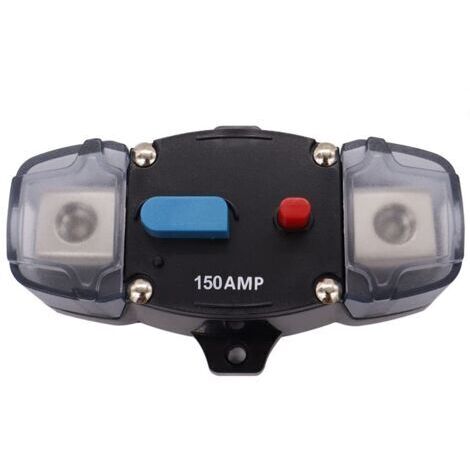 Disjoncteur Voiture,DC 12–48V calibre 0 ou 4 Disjoncteur Automatique Fusible Réinitialiser Protection,Automatique Bouton de Réinitialisation Manuelle pour Voiture Marine Bateaux (150 A)
