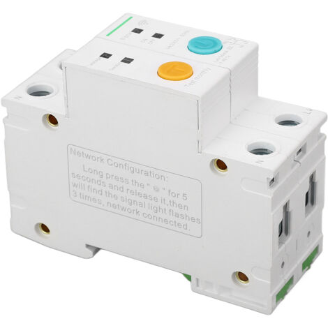 Disjoncteur WiFi 2P 50A 30mA, Contrôle par Application, Protection Différentielle et Minuterie Programmée, 230V