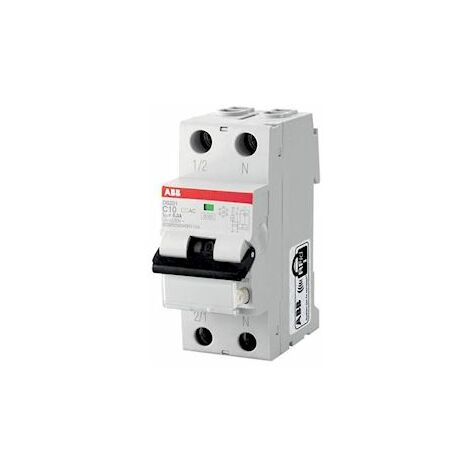 disjonteur différentiel - abb ds201 - phase neutre - 10a - courbe c - 6ka - 300 ma - type ac - abb 2csr255041r3104