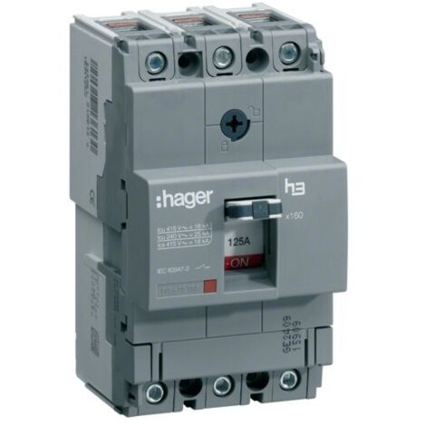 Disj.x160 3P 40kA 100A - APPAREILLAGE DE TETE HAGER HNA100H