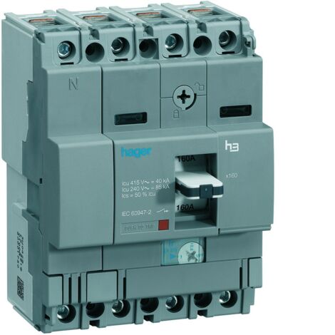 Disj.x160 3P 40kA 125A mag fix - APPAREILLAGE DE TETE HAGER HNA125M