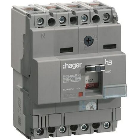 Disj.x160 4P 40kA 100A mag fix - APPAREILLAGE DE TETE HAGER HNA101M