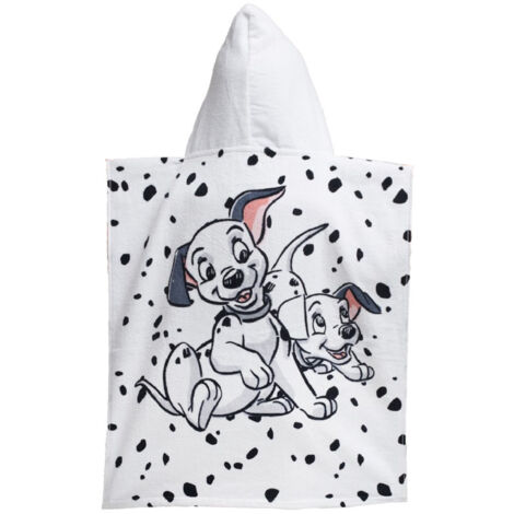 Disney 101 Dalmatiner Badeponcho für Kinder Hochwertiger Frottee aus 100 % Baumwolle