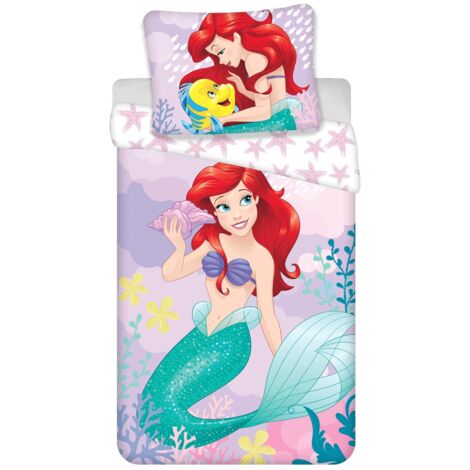 Disney Ariel Bettwäsche – Bettbezug 140x200 cm & Kissenbezug 70x90 cm