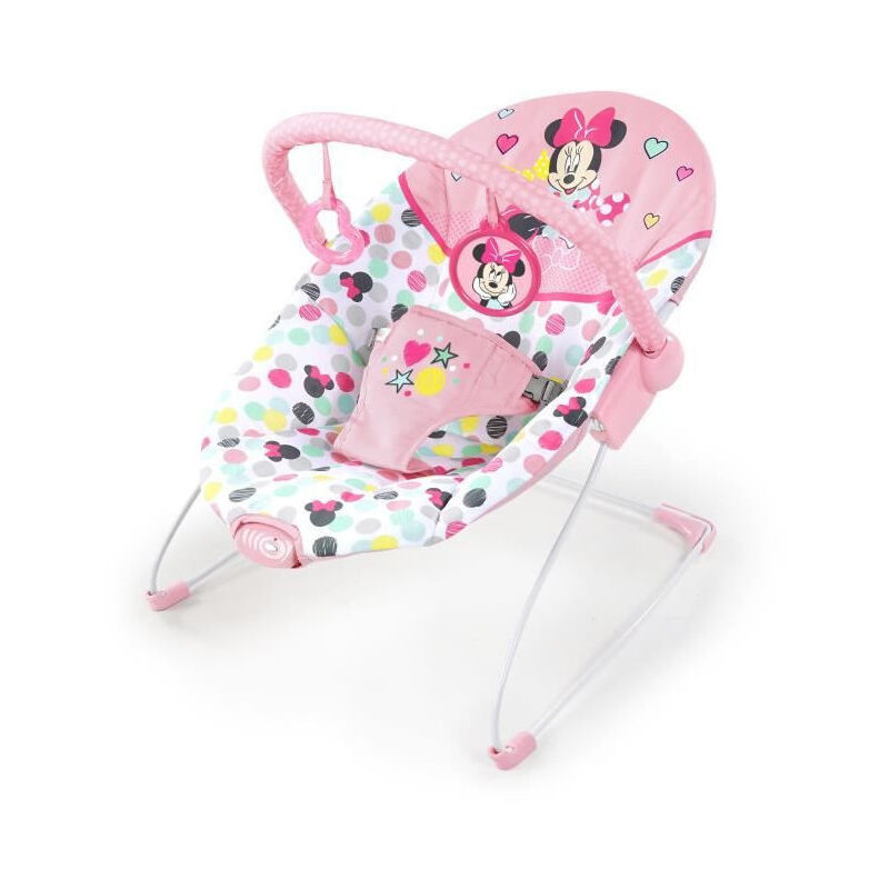 Disney Baby Transat Minnie Spotty Dotty avec vibrations et arche de jeux