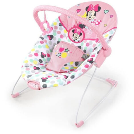 Disney Baby Transat Minnie Spotty Dotty avec vibrations et arche de jeux