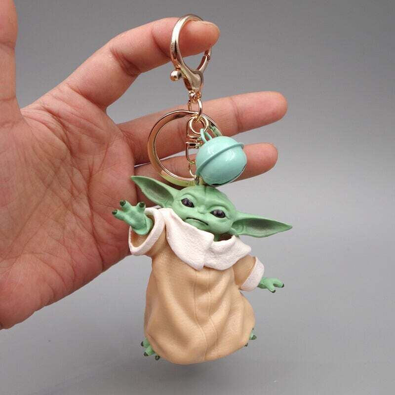 Image of Disney Baby Yoda Schlüsselanhänger, Yoda-Modell, Kawaii Cartoon Schlüsselanhänger