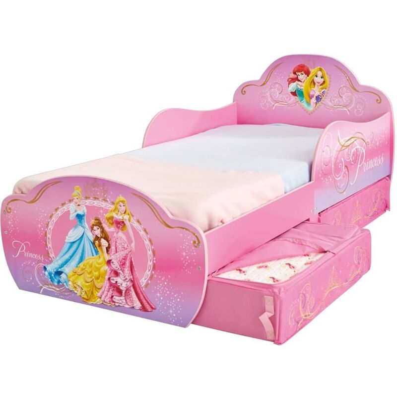 

Cama infantil cajones Princess 142x59x77 cm Deluxe WORL660016 - Rosa - Disney