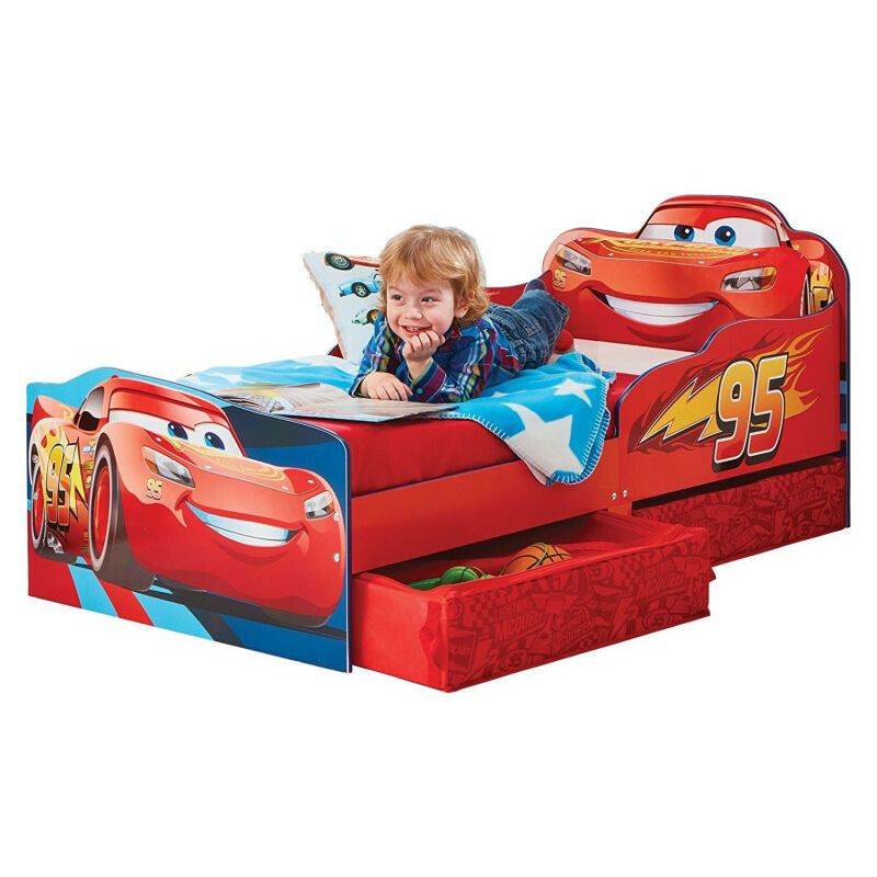 Moose Toys - Lit Design Flash McQueen avec tiroirs de rangement