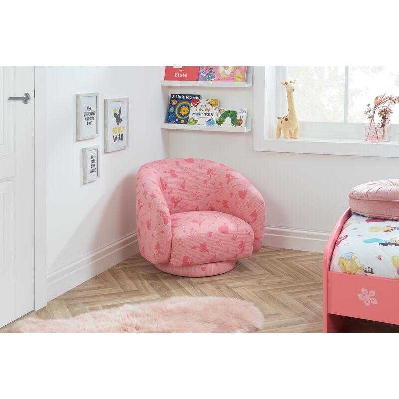 Disney Childrens Princess Accent Swivel Chair - Pink