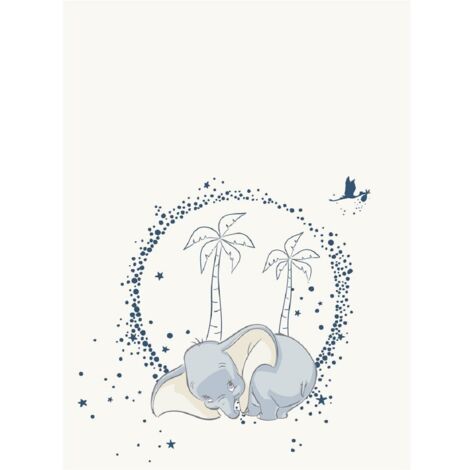 Disney Dumbo Flanelldecke 150x110 cm Kuschelige Decke aus weichem Flanell für Kinder