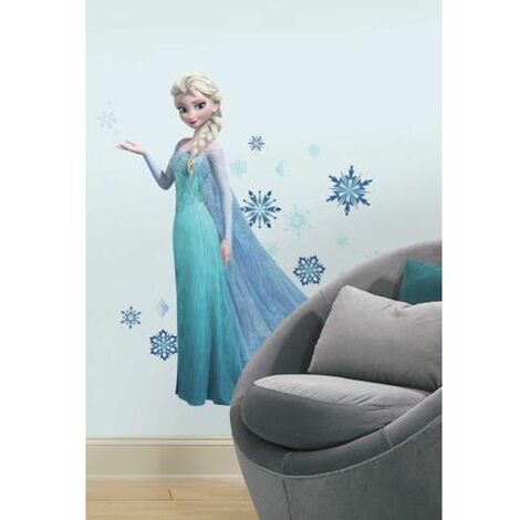 DISNEY ELSA LA REINE DES NEIGES - Stickers repositionnables Elsa de la Reine des Neiges, film d'animation Disney - Bleu