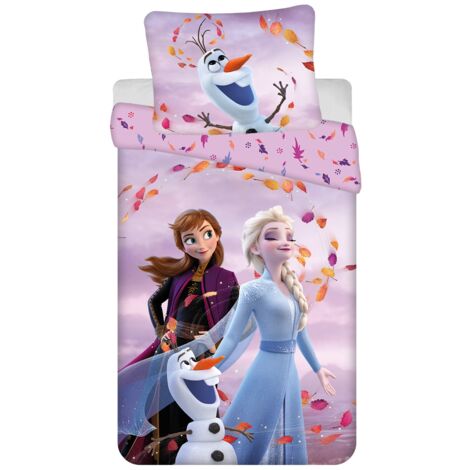 Disney Frozen Baumwolle Bettwäsche Bettbezug 140x200 cm & Kissenbezug 70x90 cm