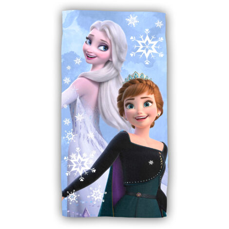 Disney Frozen Baumwolle Strandtuch Frottee Badetuch mit Premium Druck, 70x140 cm