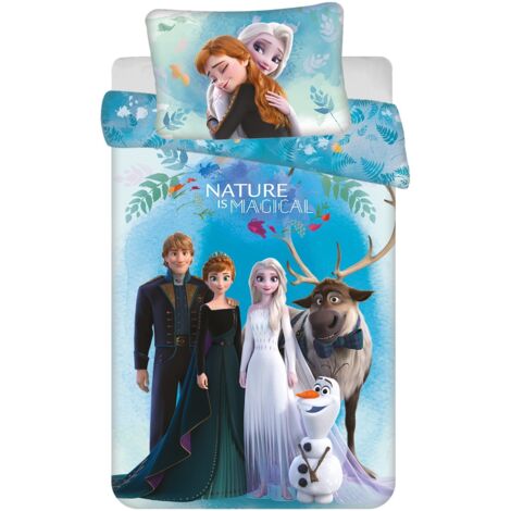 Disney Frozen Bettwäsche-Set – Kuschelige Kinderbettwäsche 100x135 cm & 40x60 cm