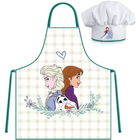 Disney Frozen Küchenschürze mit Mütze für Kinder – Schutz beim Kochen und Basteln