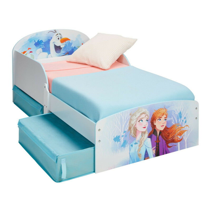 Moose Toys - Lit enfant Elsa et Anna Reine des Neiges 2 avec tiroirs de rangement Disney