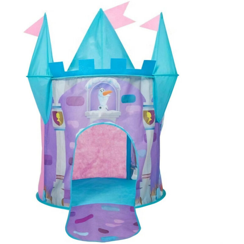 DISNEY FROZEN Tente de jeu pop-up château La Dispose de tourelles 3D - Bleu - Reine Des Neiges