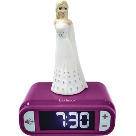 Disney Frozen Wecker mit Nachtlicht und 3D-Sounds Elsa und Anna
