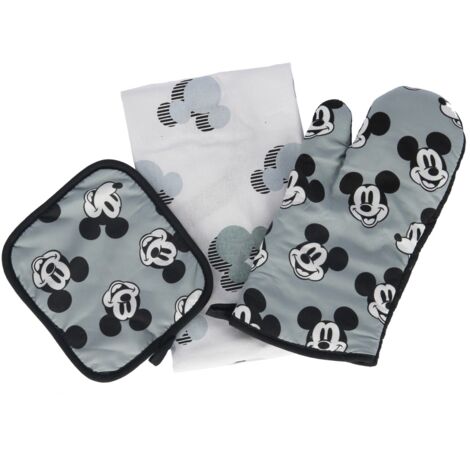 Disney Küchenset – Topflappen, Ofenhandschuh und Schürze für kleine Köche Grau