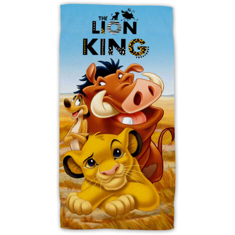 Disney Lion King Baumwolle Strandtuch Frottee Badetuch mit Premium Druck, 70x140 cm