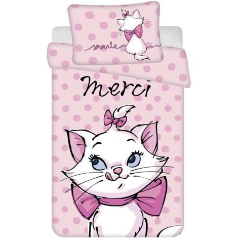 Disney Marie Kinderbettwäsche – Bettbezug 100x135 cm & Kissenbezug 40x60 cm
