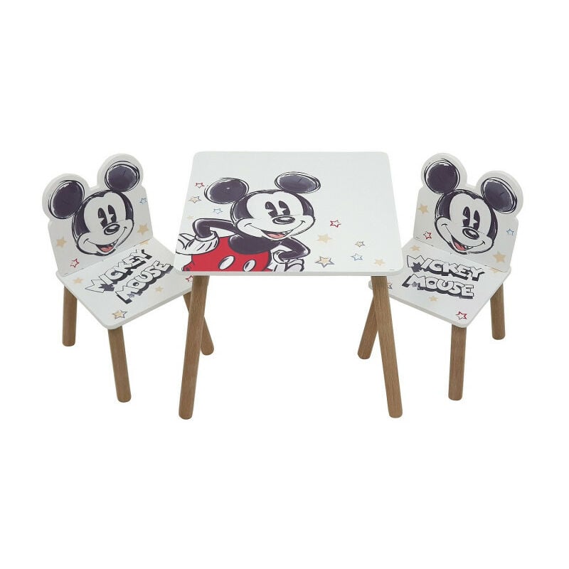 Arditex - Disney Mickey Classic Ensemble table et 2 chaises - Blanc