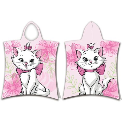 Disney - Poncho de douche avec capuche en coton "Les Aristochat : Marie" - Rose - 50 x 115 cm - Livraison gratuite