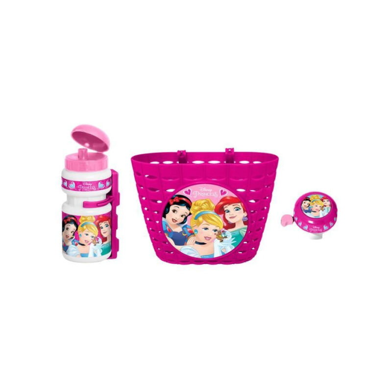 Stamp - disney princesses - Combo Corbeille + Bidon + Sonnette - Fille - a partir de 3 ans