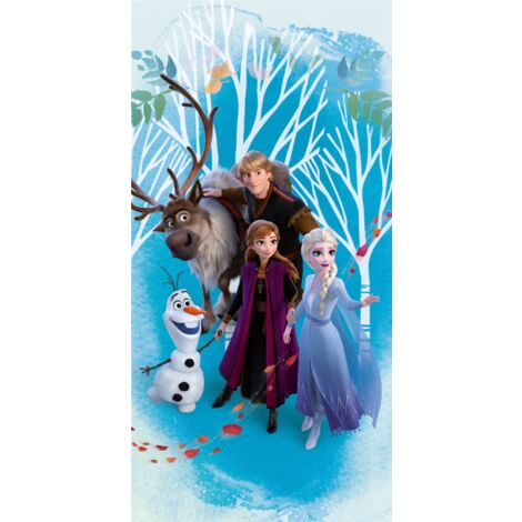 Disney - Serviette de plage en coton "La Reine des Neiges : Bleu"- Multicolore - 70 x 140 cm - Livraison gratuite