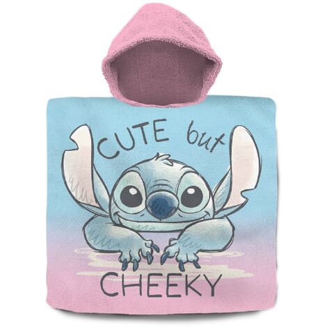 Disney Stitch Badponcho 60x120 cm Rose/Bleu