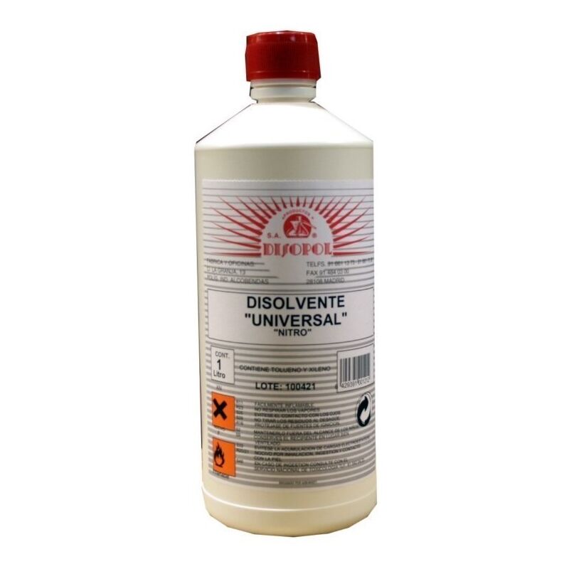

Disolvente Limpieza Universal Envase Plastico Nitro Disopol 1 Lt