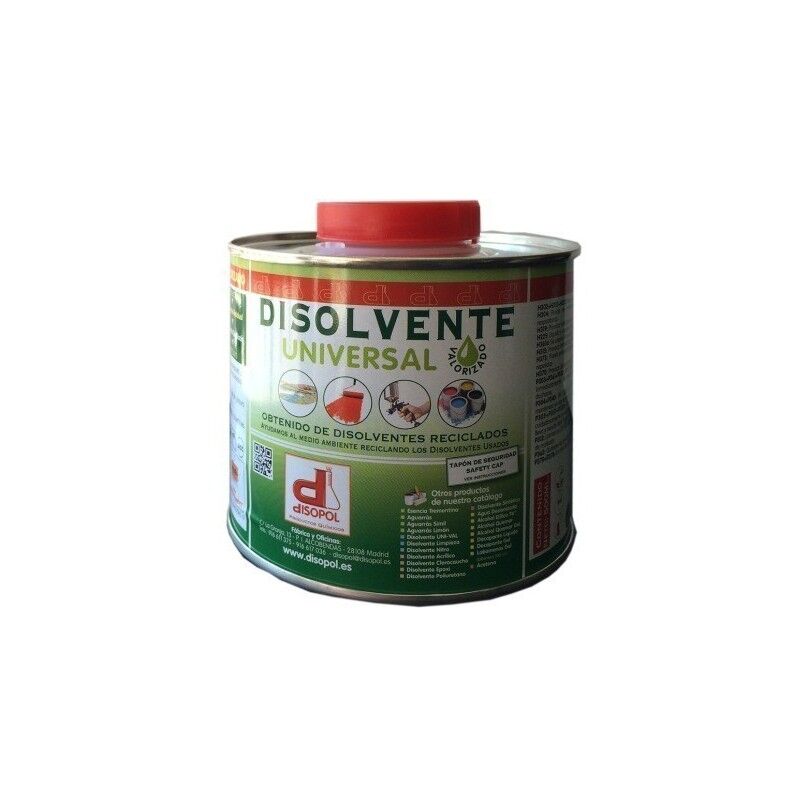 

Disolvente Limpieza Universal Valorizado Envase Metalico Nitro Disopol 500 Ml