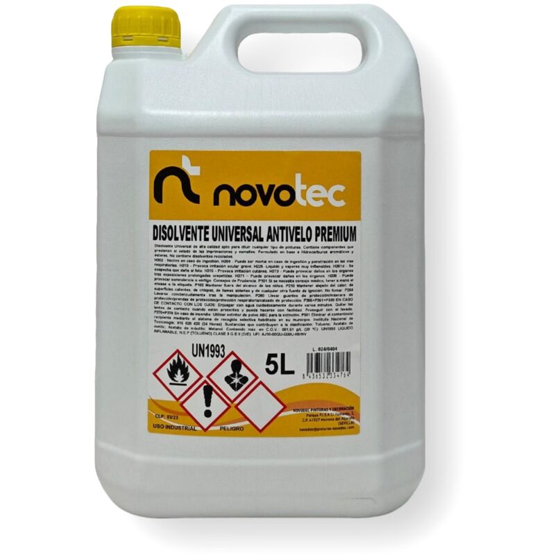

Novodec - DISOLVENTE UNIVERSAL PREMIUM ANTIVELO 5 LT