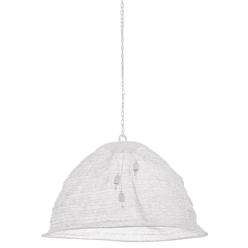 Lampadario Amish bianco in acciaio -Lop 100x100 (3...