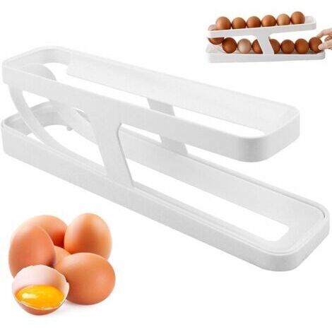 Dispensador automático de huevos enrollable para refrigerador, almacenamiento de huevos para nevera, organizador de cocina para despensa, refrigerador de encimera