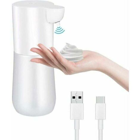 Dispensador automático de jabón - 600 ml, recargable por USB, resistente al agua IPX5 para cocina y baño.