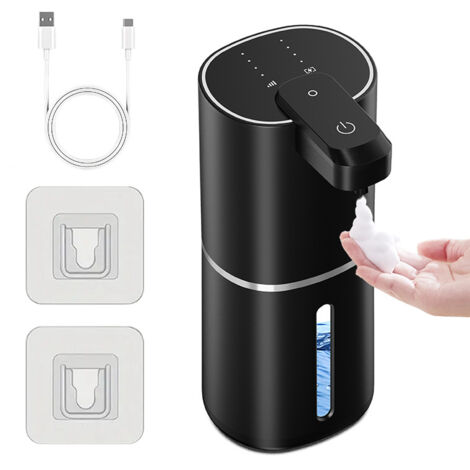 Dispensador automático de jabón con sensor, generador eléctrico de espuma, dispensador inteligente de desinfectante de manos, dispensador de jabón, máquina de espuma, modelo Black Drip Pro.
