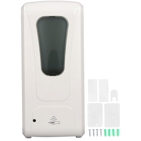 Dispensador automático de jabón en espuma (1000 ml), de pared, sin contacto, para baño y cocina, ABS, 26 x 12 x 10,6 cm