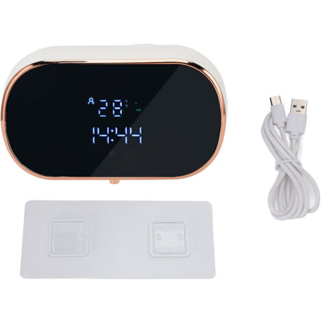 Dispensador automático de jabón en espuma (350 ml), sin contacto, de pared, recargable por USB, blanco, para baño y cocina.