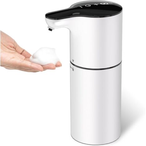 Dispensador automático de jabón líquido, dispensador de detergente sin contacto, dispensador eléctrico de jabón de 400 ml/oz, control ajustable de 8 velocidades, bomba de jabón automática recargable p