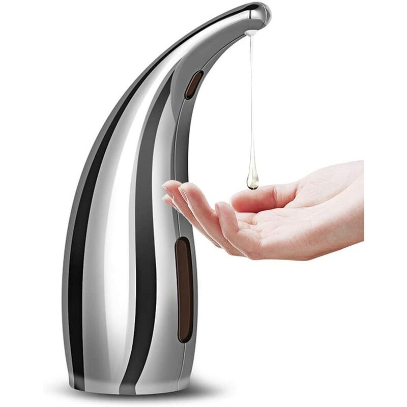 

Dispensador automático de jabón manos libres de 300 ml IPX6 Dispensador de jabón impermeable para baño de cocina (plateado)