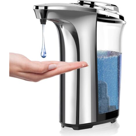 Dispensador automático de jabón sin contacto, 420 ml, interfaz USB, jabón en espuma, montaje en pared, ideal para baños, cocinas, oficinas y hoteles - Blanco