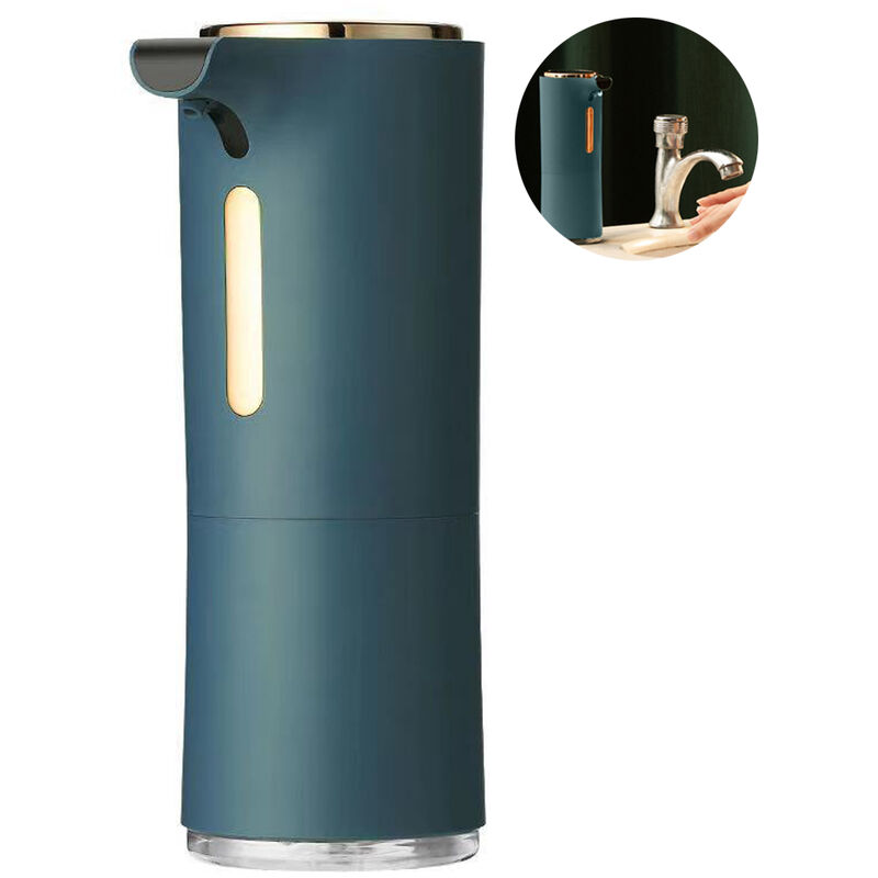 

Dispensador automático de jabón, sin contacto, con pilas, dispensador de jabón líquido de espuma para baño, cocina, azul